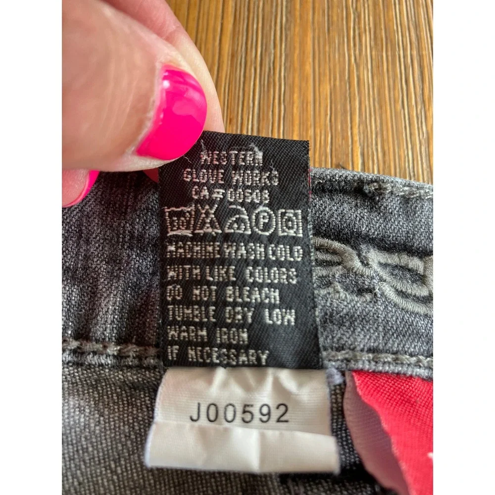 JAG Jeans Western Glove Works Grey Bootcut Stretch‎ Denim Womens Size 6